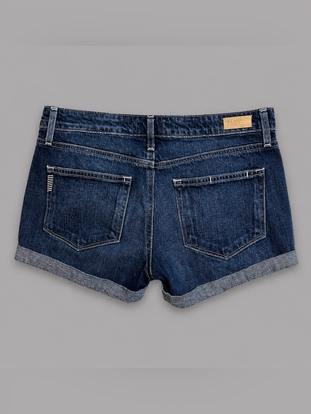 PAIGE The Jimmy Jimmy Short Dark Wash Mid Rise Denim Shorts Size 27 100% Cotton - Picture 5 of 7